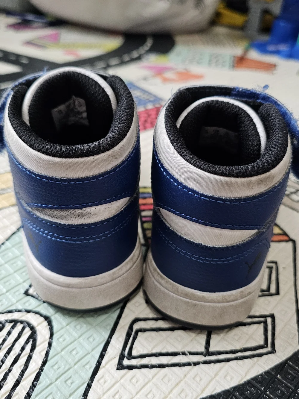 Puma Kids' Mid-Top Sneakers in Blue and White